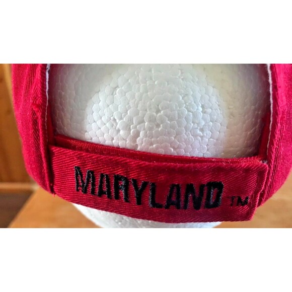 Maryland Terrapins Hat Starter Embroidered Logo Red Strapback Terps University - Picture 7 of 11
